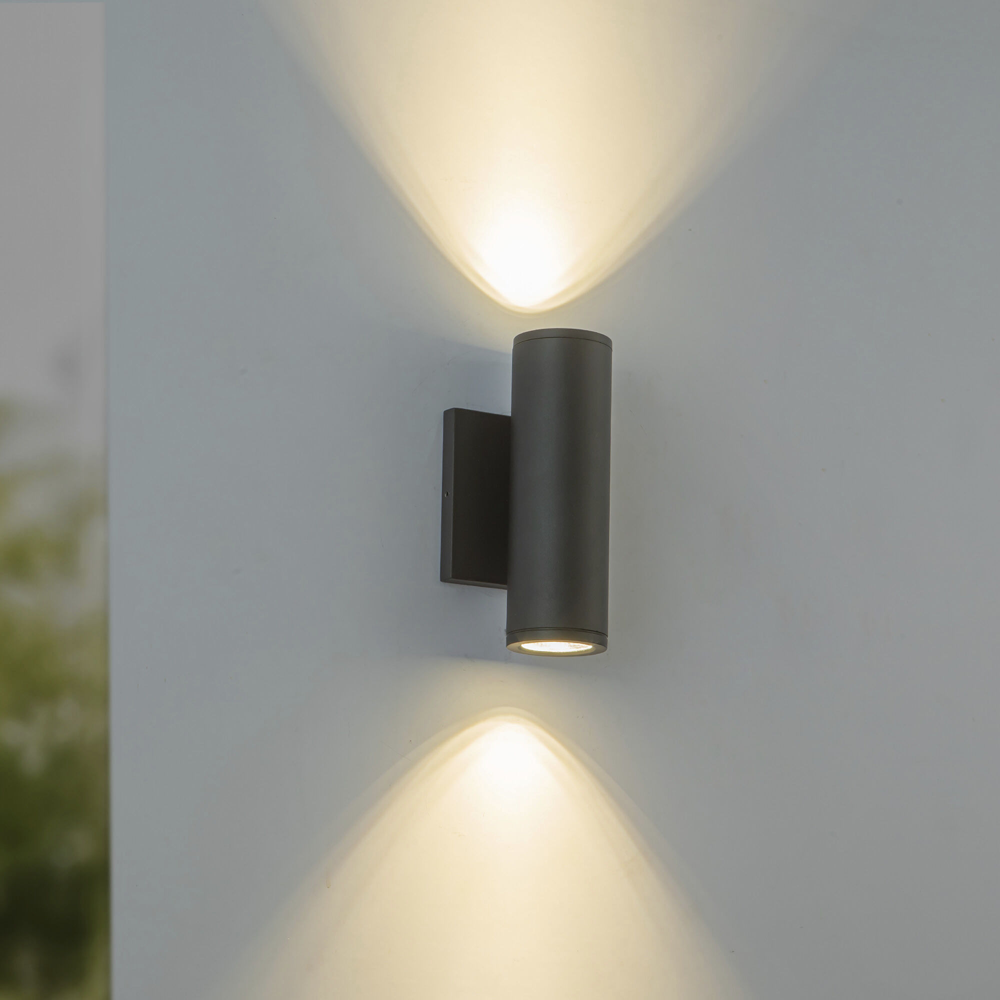 Nordic LED 8 inch Black Exterior Wall Light