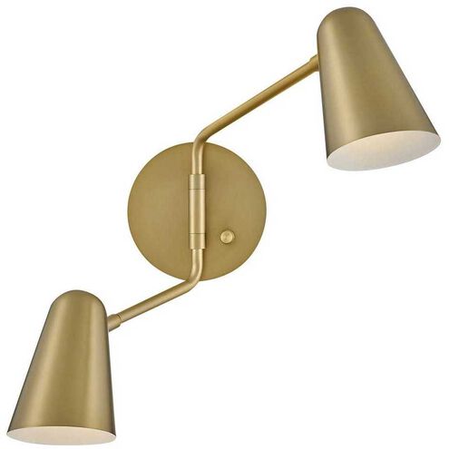 Birdie LED 22.75 inch Lacquered Brass Sconce Wall Light