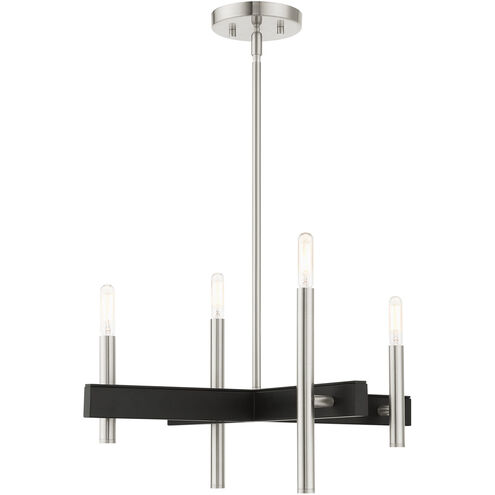 Denmark 4 Light 20 inch Brushed Nickel Chandelier Ceiling Light
