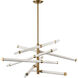 Crosspiece 6 Light 39 inch White Chandelier Ceiling Light