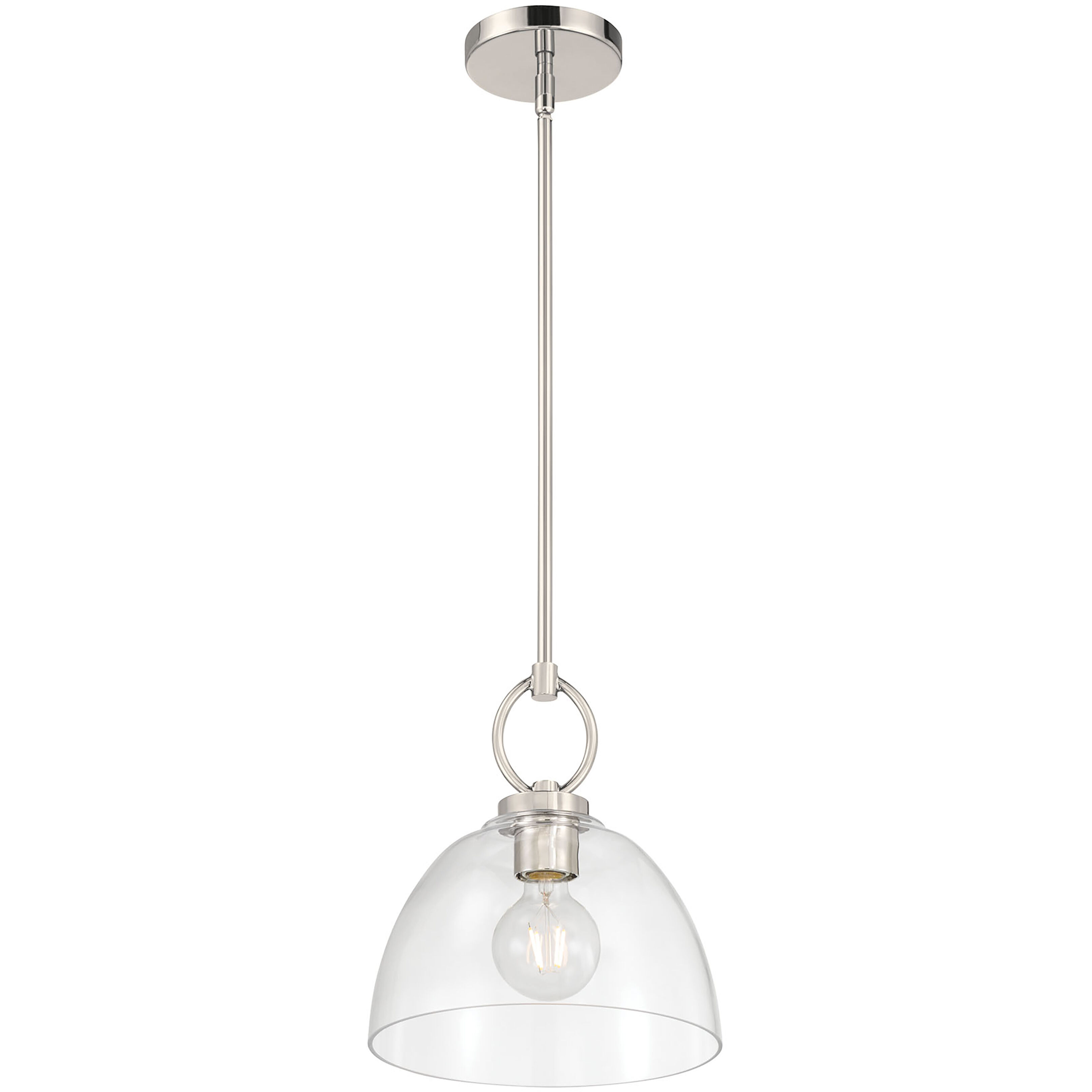 Velto 1 Light 10 inch Polished Nickel Pendant Ceiling Light