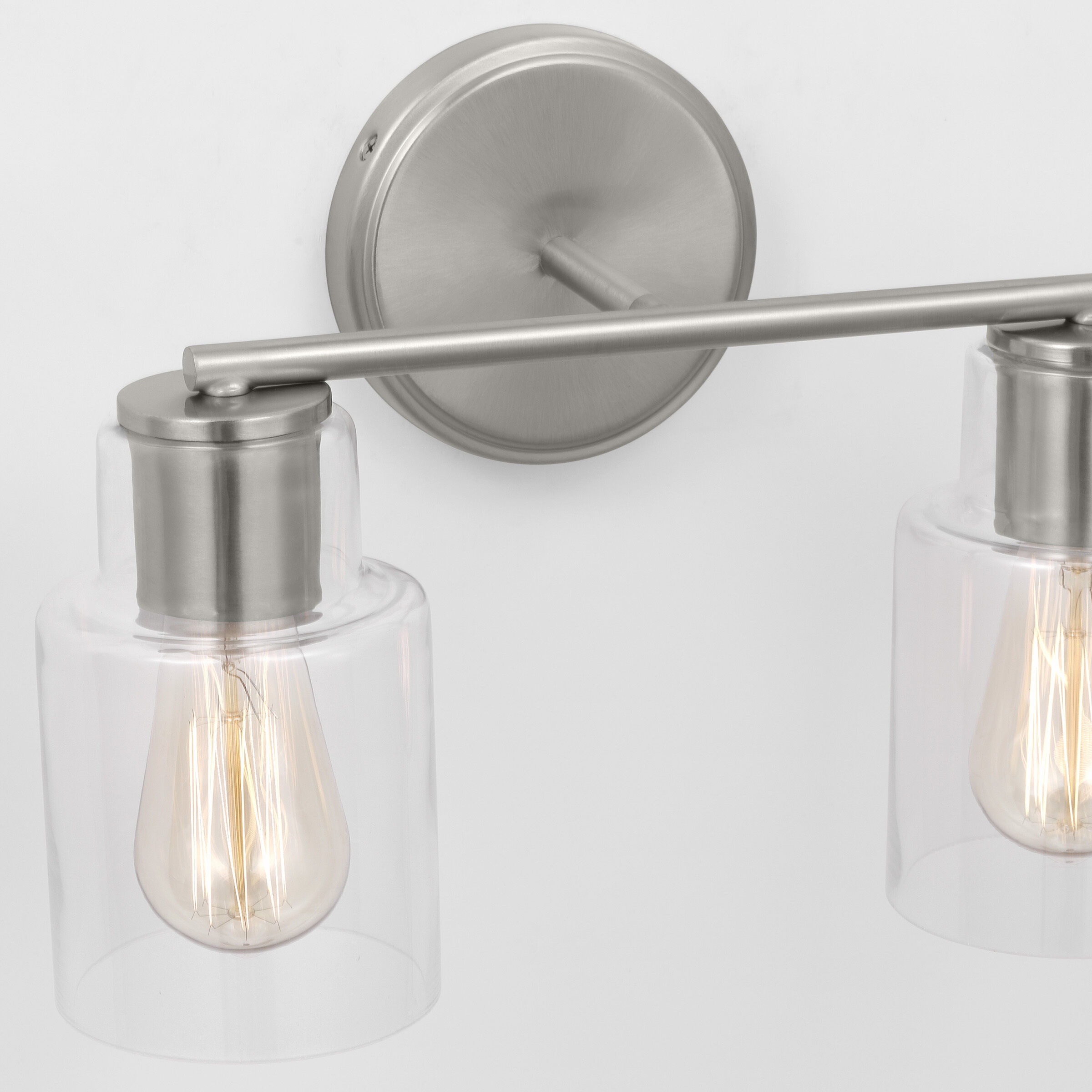 Drew & Jonathan Sayward 2 Light 14.13 inch Brushed Steel Wall Bath Fixture Wall Light