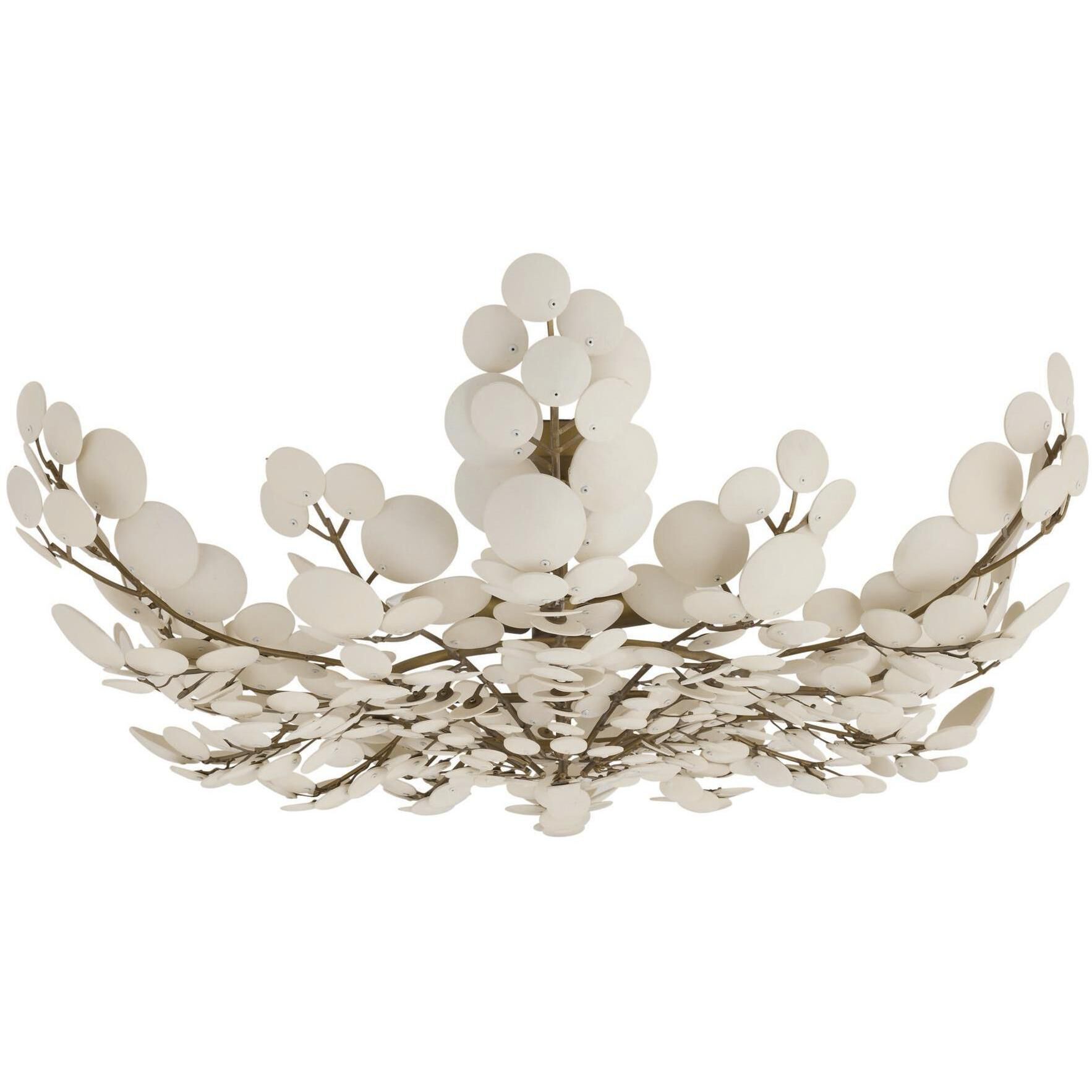 Bilal 3 Light 38 inch Antique Brass Flush Mount Ceiling Light