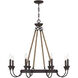 Sienna 8 Light 34 inch Artisan Rust Chandelier Ceiling Light