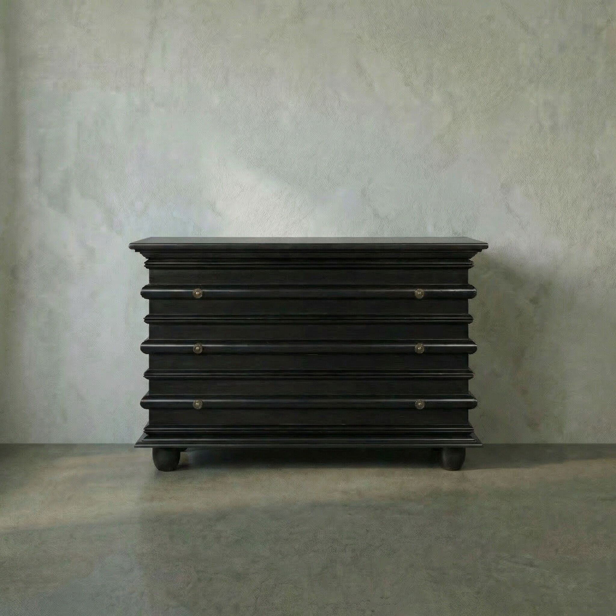 Ascona Hand Rubbed Black Chest, Small