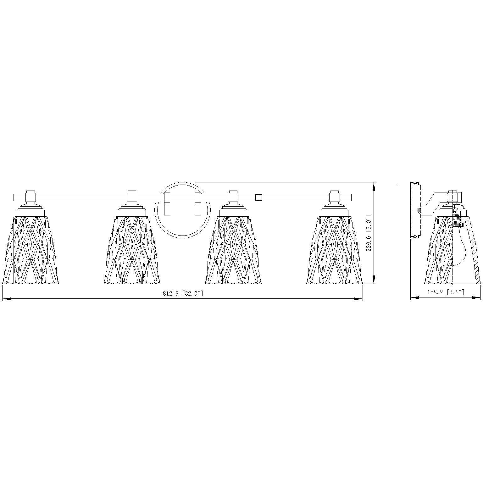 Andree Vanity Wall Light in Modern Gold