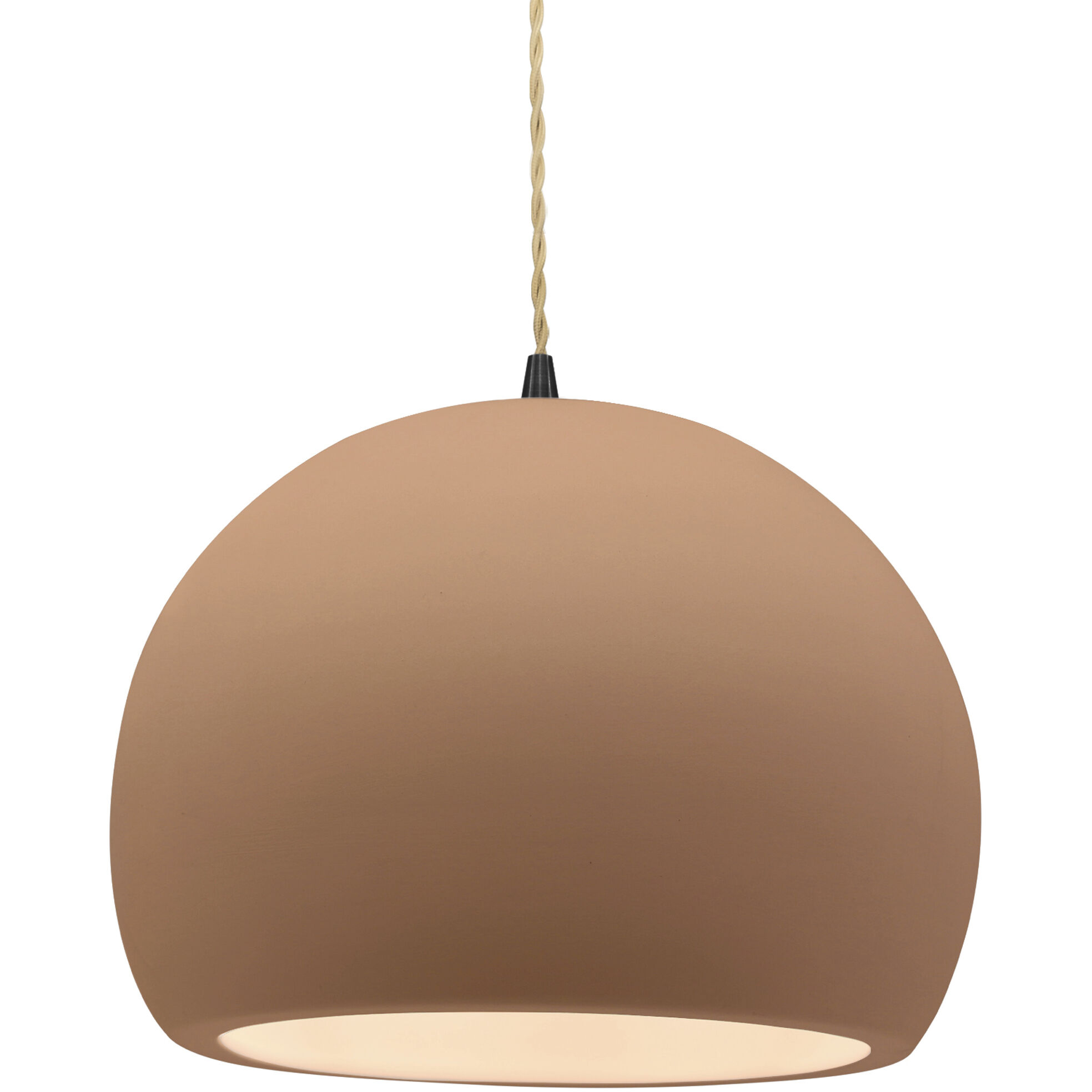 Radiance LED 12.25 inch Adobe and Matte Black Pendant Ceiling Light