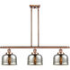 Ballston Bell 3 Light 36 inch Antique Copper Island Light Ceiling Light