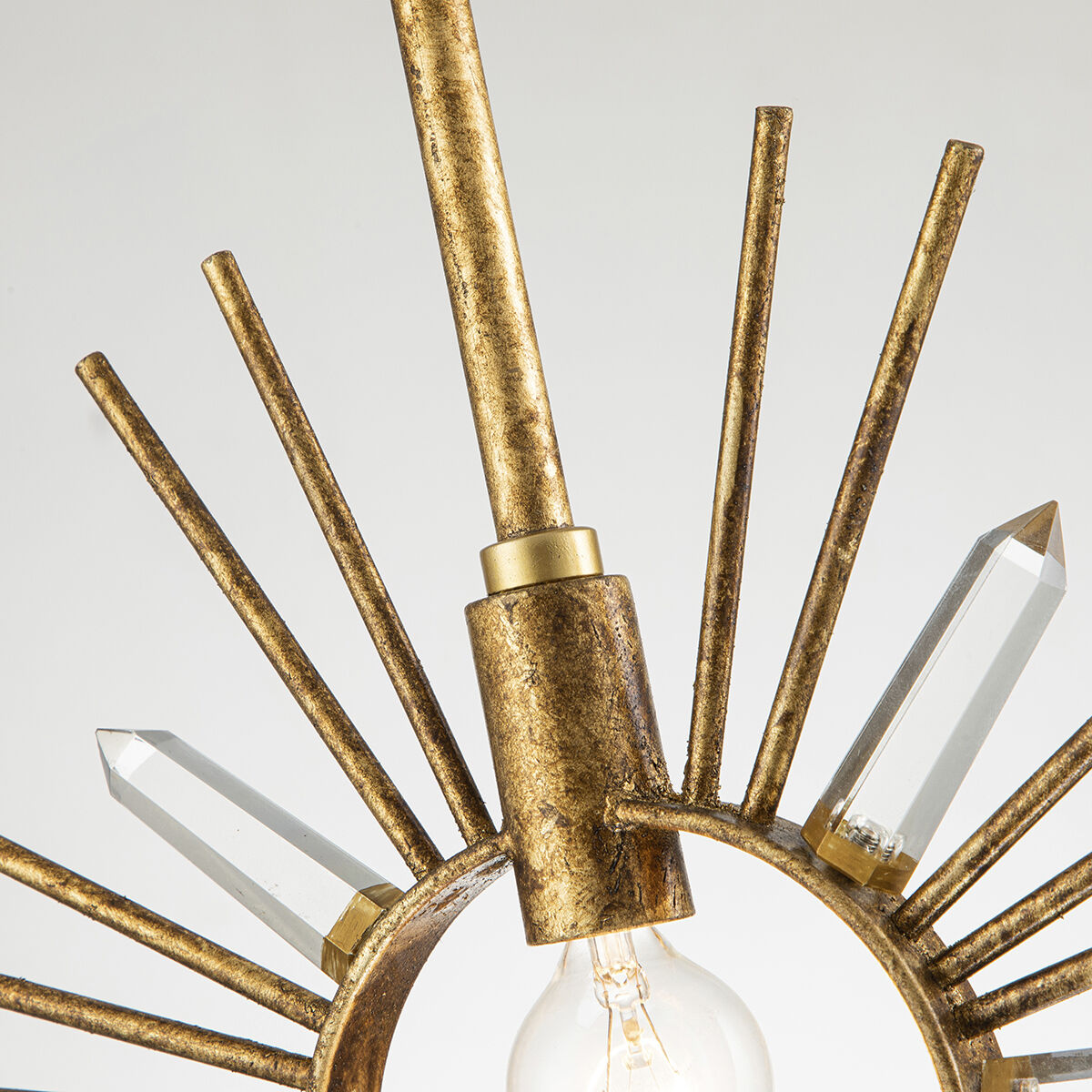 Sun King 1 Light 5 inch Gold Leaf Pendant Ceiling Light