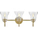 Vera LED 24 inch Lacquered Brass Bath Light Wall Light