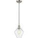 Ballston Cindyrella LED 8 inch Brushed Satin Nickel Mini Pendant Ceiling Light in Seedy Glass