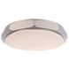 Grommet 1 Light 13 inch Brushed Nickel Flush Mount Ceiling Light in 3000K, 13in.