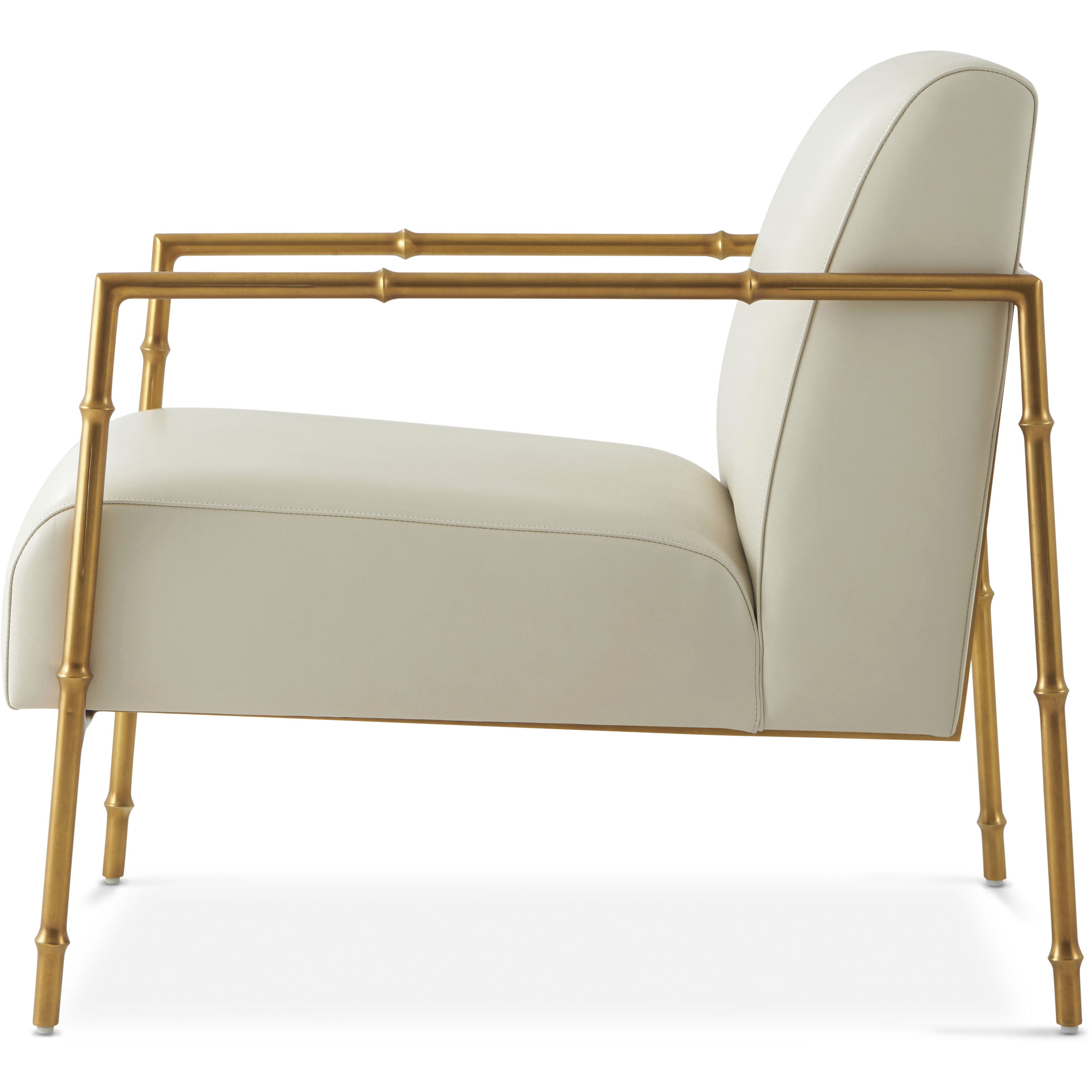 Kesden LBB Brass Occasional Chair, Upholstered