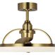 Shear 19.56 inch Brushed Bronze with Gold Blades Outdoor Ceiling Fan