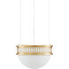 Lola 1 Light 16 inch Contemporary Gold Leaf/Painted Contemporary Gold Pendant Ceiling Light