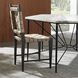 Estrella 62.5 X 54 inch Toronto Leathered Marble and Blackened Iron Dining Table