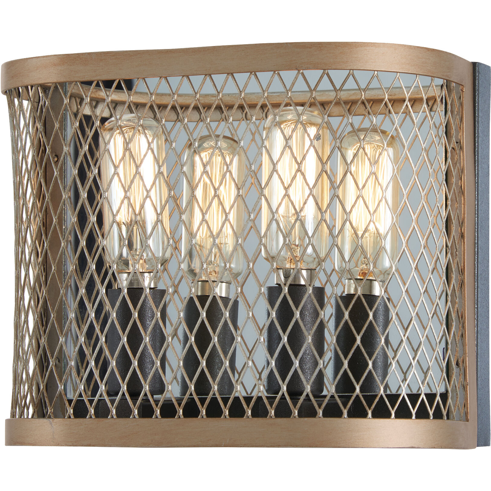 Marsden Commons 2 Light 8.25 inch Smoked Iron/Aged Gold Bath Light Wall Light