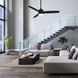 Atlantis 52 inch Matte Black Downrod Ceiling Fans, WAC Fans Limited