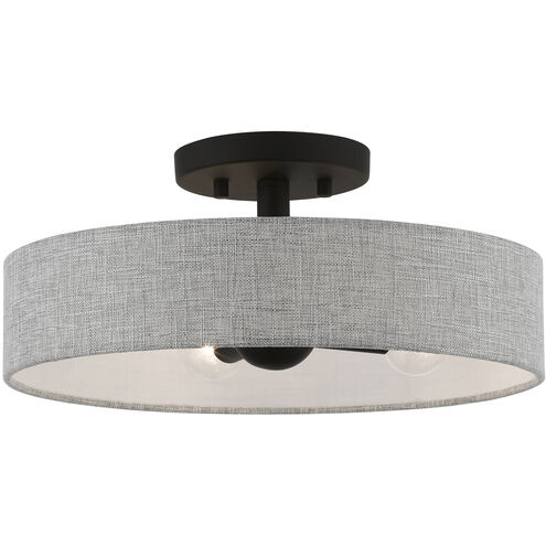 Elmhurst 4 Light 14 inch Black Semi-Flush Ceiling Light