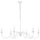 Rohan 6 Light 48 inch White Chandelier Ceiling Light
