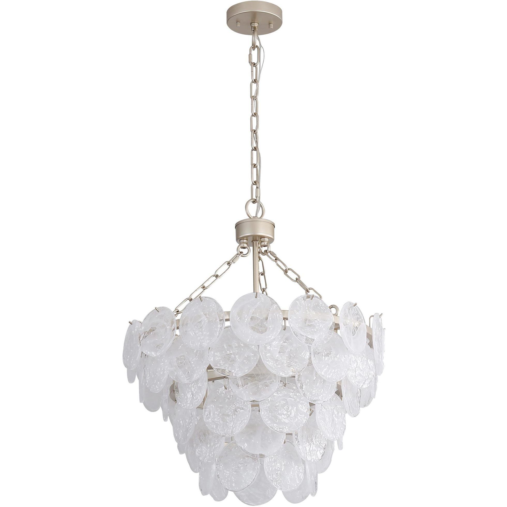 Yep Cascada Pendant Ceiling Light in Cirrus Cloud Glass, 3 Tier
