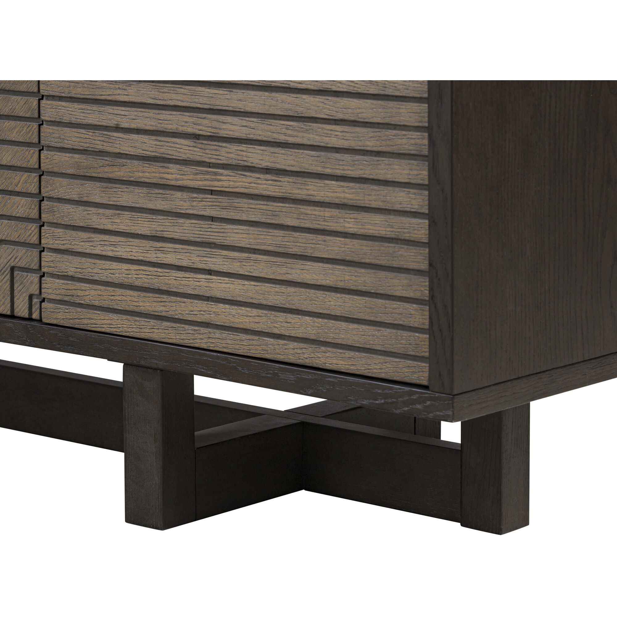 Kalen 78 inch Aged Barrel with Dark Brown Oak Credenza