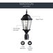 Madison 1 Light 22 inch Black Outdoor Post Lantern