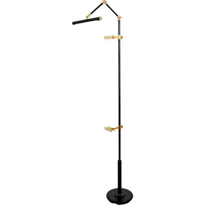 River North 69 inch 4.50 watt Black and Polished Brass Easel Floor Lamp Portable Light