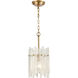 Brinicle 1 Light 8 inch Aged Brass Mini Pendant Ceiling Light