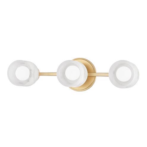 Centerport LED 17.5 inch Aged Brass Bath Bracket Wall Light