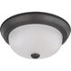 Brentwood 2 Light 11 inch Mahogany Bronze Flush Mount Ceiling Light
