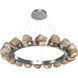 Gem LED Classic Silver Chandelier Ceiling Light, Radial Ring