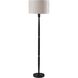 Nigel 61 inch 100.00 watt Black Wood Floor Lamp Portable Light
