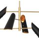 Vest 6 Light 57.75 inch Blackened Brass and Natural Brass Chandelier Ceiling Light