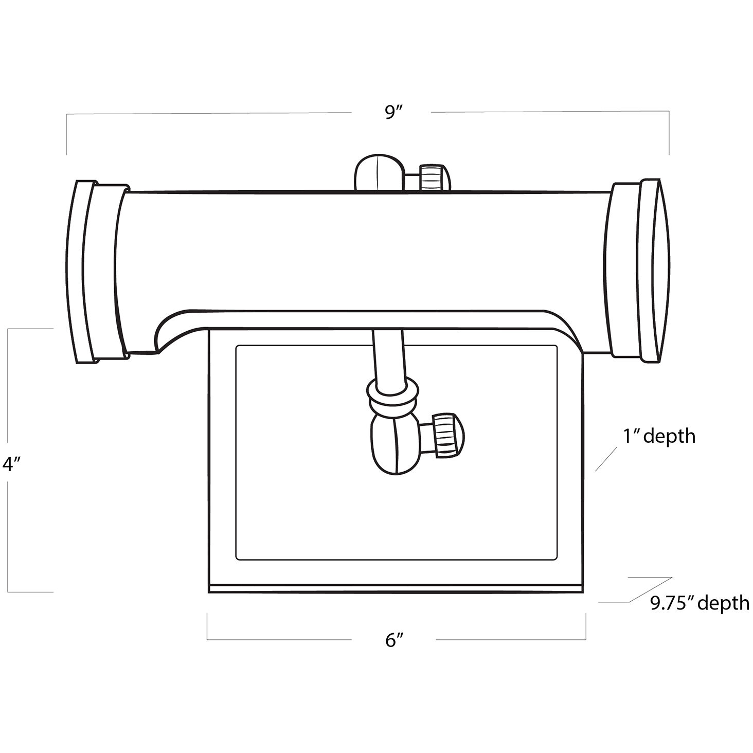 Tate 25 watt 9.75 inch Polished Nickel Picture Light Wall Light, Small