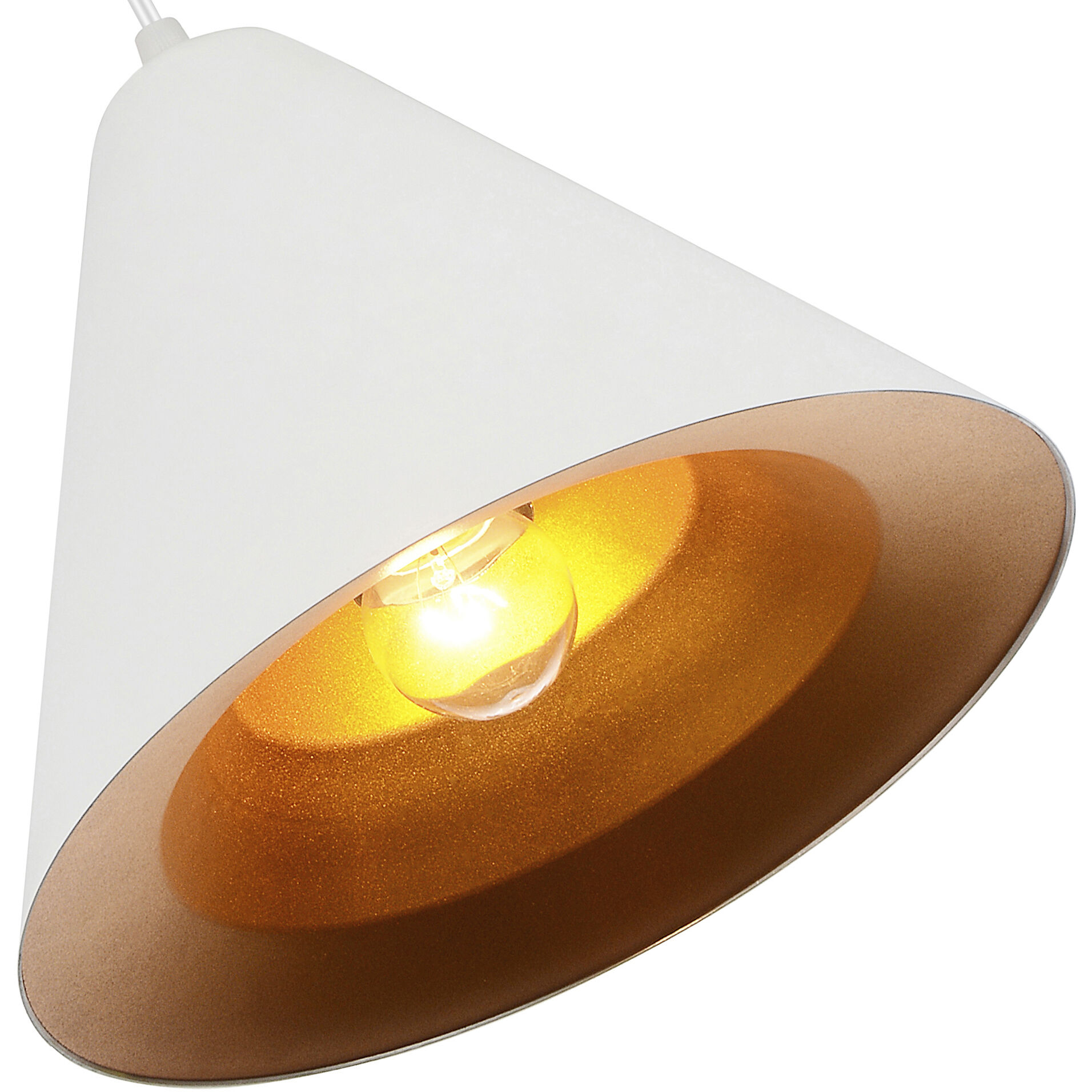 Keila 1 Light 10 inch Matte White and Gold Down Pendant Ceiling Light