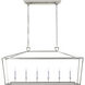 Chapman & Myers Darlana 6 Light 54 inch Polished Nickel Linear Lantern Pendant Ceiling Light, Large