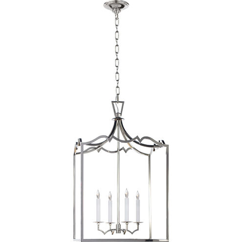 Chapman & Myers Darlana4 4 Light 17.25 inch Polished Nickel Fancy Lantern Pendant Ceiling Light, Medium