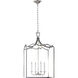 Chapman & Myers Darlana4 4 Light 17.25 inch Polished Nickel Fancy Lantern Pendant Ceiling Light, Medium