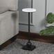 Ebony 24 X 8 inch White and Gold Flaked Side Table