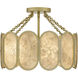 Amalia 3 Light 16 inch Light Gold Semi-Flush Mount Ceiling Light