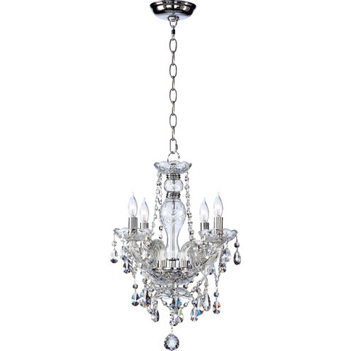 Bohemian Katerina 4 Light 16 inch Chrome Mini Chandelier Ceiling Light in Clear Crystal