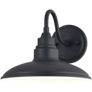 Tucson LED 8 inch Textured Black and Glossy White Outdoor Wall