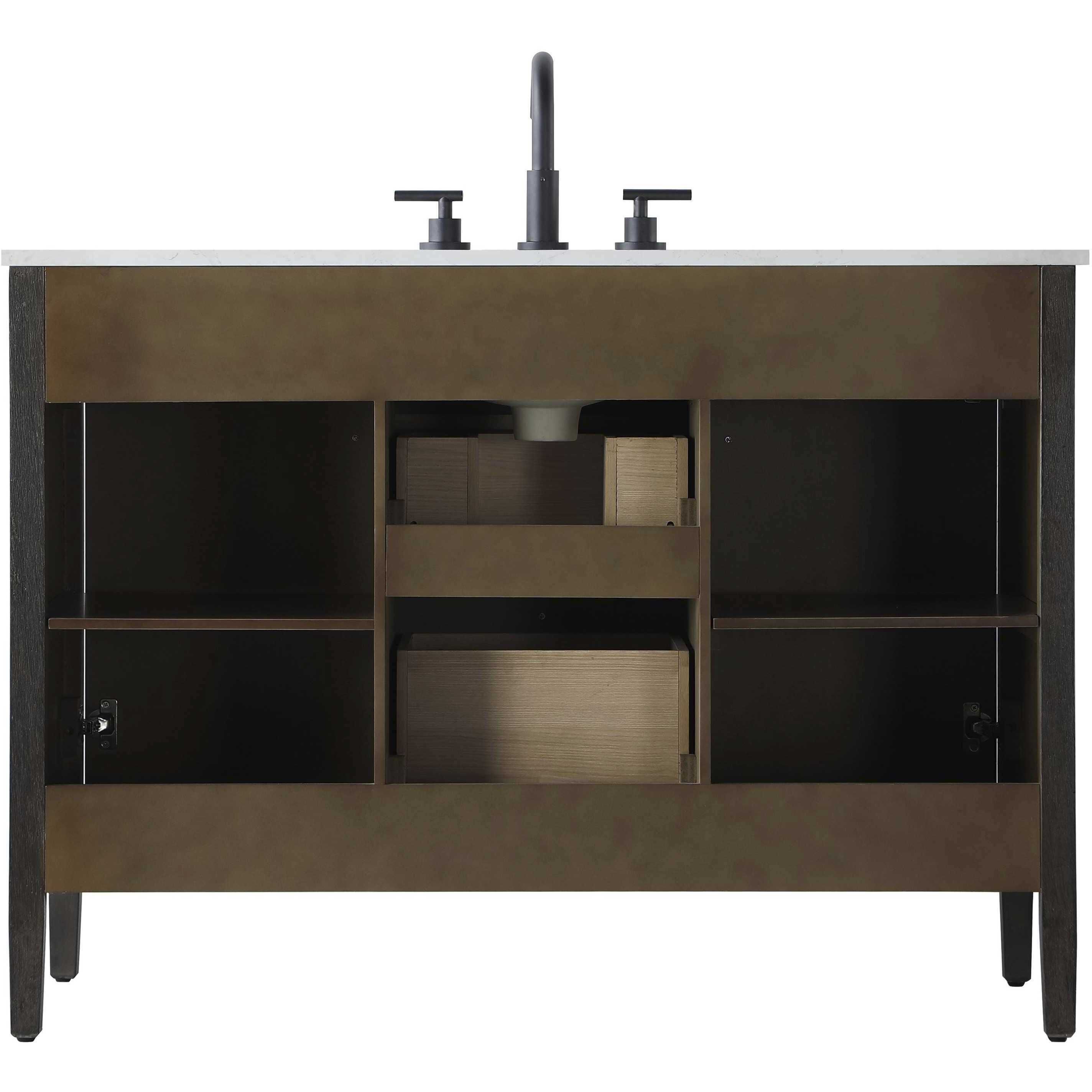 Blakely 48 X 34 inch Chocolate Oak Bathroom Vanity Cabinet