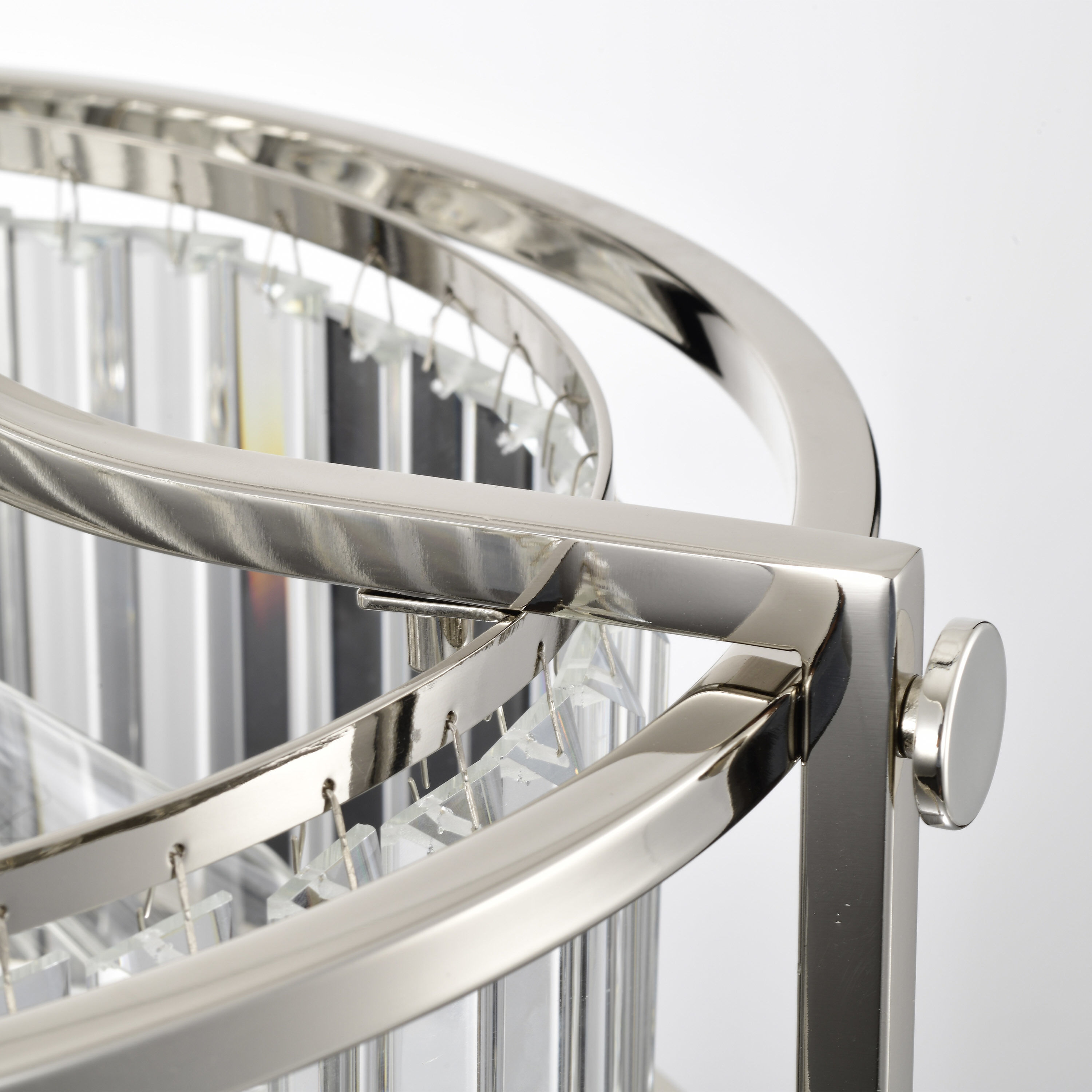 Krys 3 Light 17.75 inch Polished Nickel Semi Flush Mount Ceiling Light