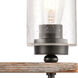 Paladin LED 24.38 inch Matte Black Bath Vanity Light Wall Light in Seedy Glass