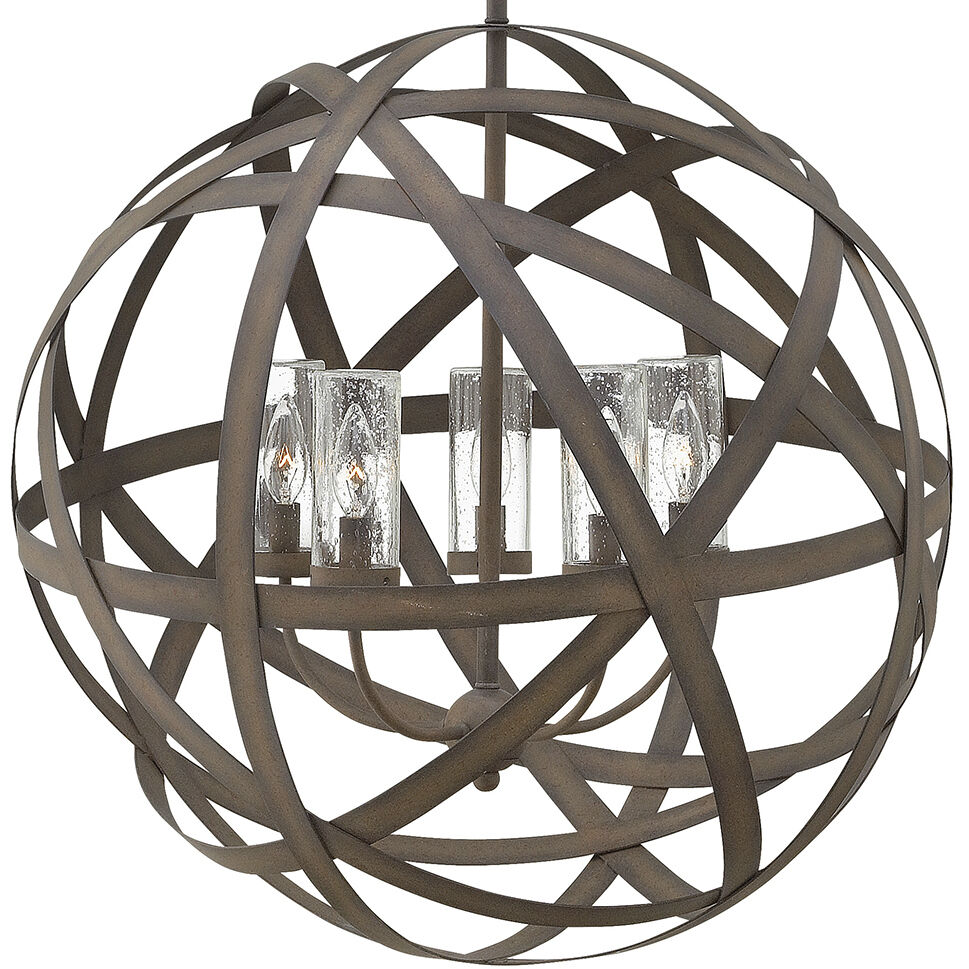 Open Air Carson LED 27 inch Vintage Iron Outdoor Hanging