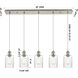 Ballston Hadley 5 Light 36 inch Brushed Satin Nickel Linear Pendant Ceiling Light