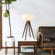 Quattro 31 inch 23 watt Dark Walnut Wood and Weathered Brass Table Lamp Portable Light