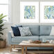 Aqua Tropical Leaves Blue and Green and Turquoise Framed Art